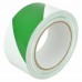 50mm x 33m Green/White Adhesive Hazard Tape